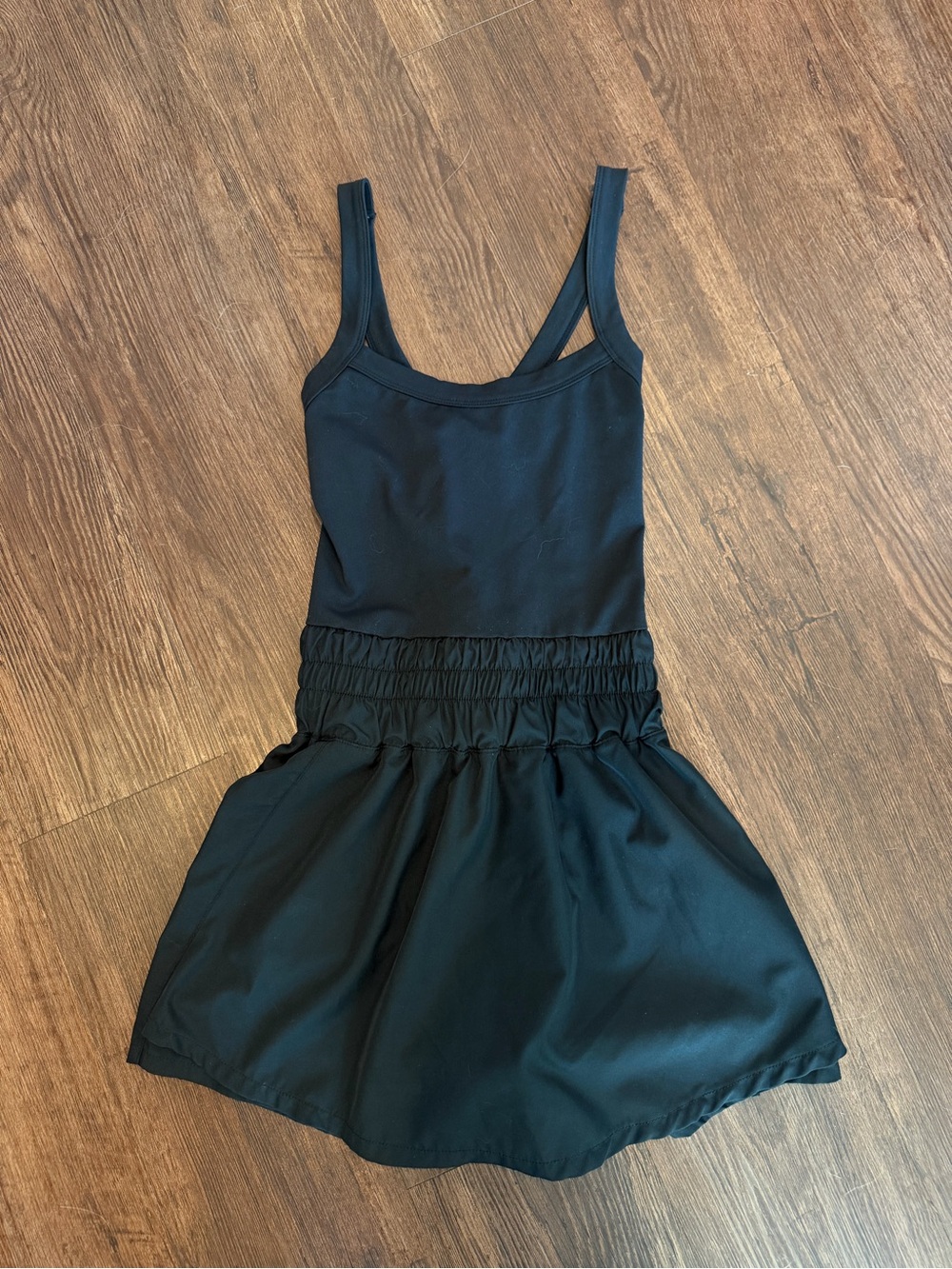 Black Athletic Romper with Built in shorts